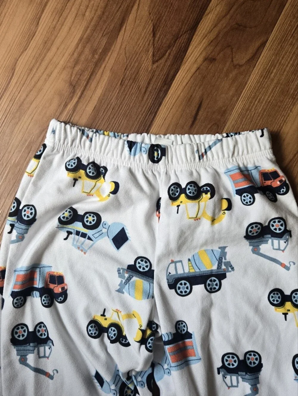 Carter's Kids Size 7 Yellow 'Dozing Off' Construction Pajama Set GUC